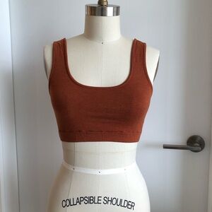 3/$30 Bamboo Cotton Unpadded Bra Top Rust